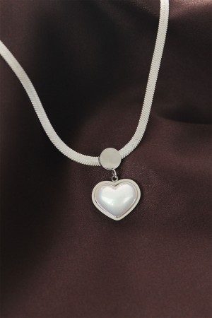 316L Çelik İtalyan Zincir Kalp Kolye - TJ-BKO6207 316L Çelik İtalyan Zincir Kalp Kolye - TJ-BKO6207