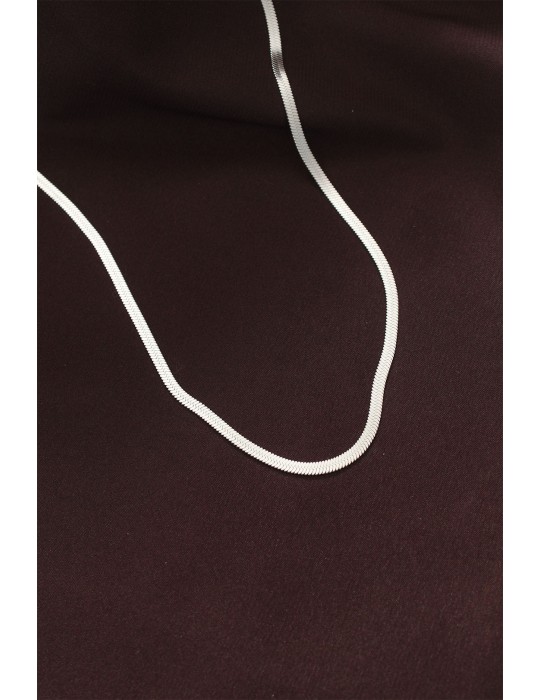 316L Çelik Gümüş Renk 60 cm İtalyan Zincir Kolye - TJ-BKO6229