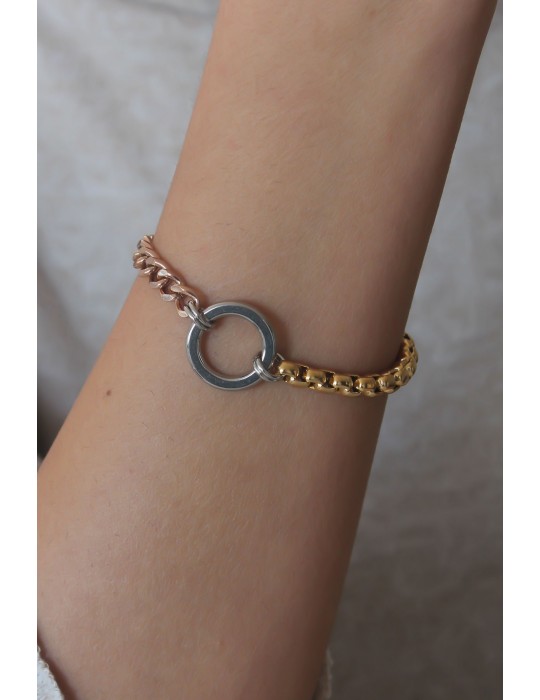 Çelik Mix Renk Kadın Bileklik - TJ-BB4748