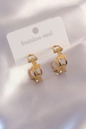 Çelik Gold Renk Tifanny Zincir Model Kadın Küpe - TJ-BKP6933 Çelik Gold Renk Tifanny Zincir Model Kadın Küpe - TJ-BKP6933