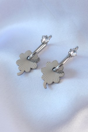 316L Çelik Gümüş Renk Zirkon Taşlı Kadın Göçmen Küpesi - TJ-BKP7539 316L Çelik Gümüş Renk Zirkon Taşlı Kadın Göçmen Küpesi - TJ-BKP7539