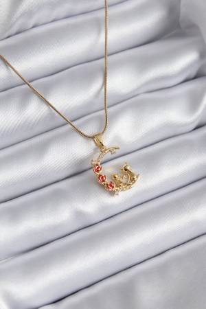 316L Çelik Gold Renk Hilal Kedi Model Zirkon Taşlı Detay Kadın Kolye - TJ-BKO8140 316L Çelik Gold Renk Hilal Kedi Model Zirkon Taşlı Detay Kadın Kolye - TJ-BKO8140