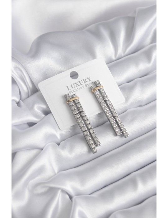 VIP Seri Zirkon Taşlı Su Yolu Kadın Küpe - TJ-BKP8331