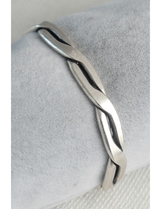 Otantik Gümüş Renk Motif İşleme Plaka Erkek Bileklik - TJ-EB3618