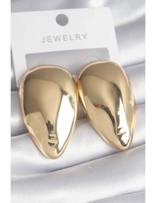 Pirinç Gold Renk Badem Model Kadın Küpe - TJ-BKP8545