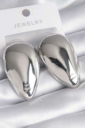 Pirinç Gümüş Renk Badem Model Kadın Küpe - TJ-BKP8546 Pirinç Gümüş Renk Badem Model Kadın Küpe - TJ-BKP8546