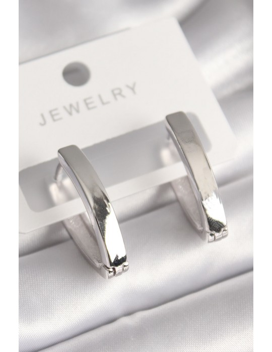 Pirinç Gümüş Renk Kadın Küpe - TJ-BKP8670