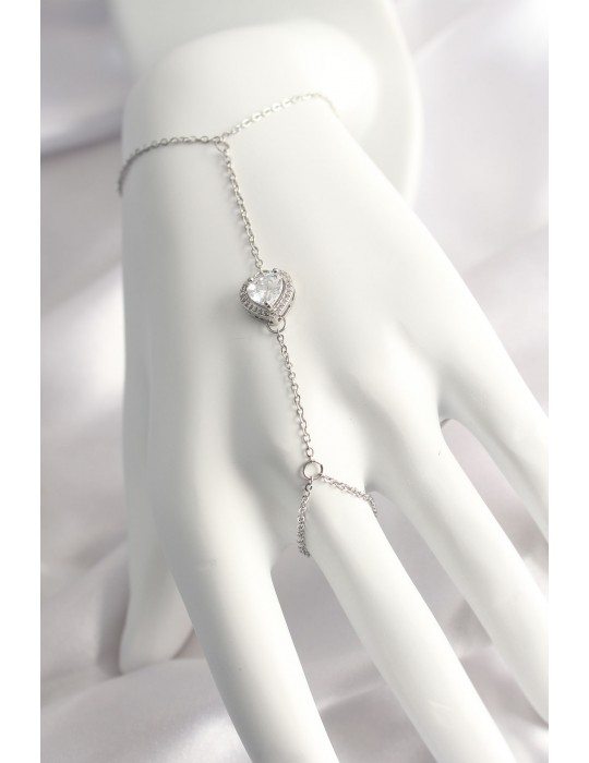 316L Çelik Gümüş Renk Kalp Model Şahmeran - TJ-SN550