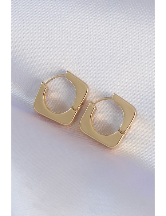 Pirinç Gold Renk Kare Küpe - TJ-BKP8986