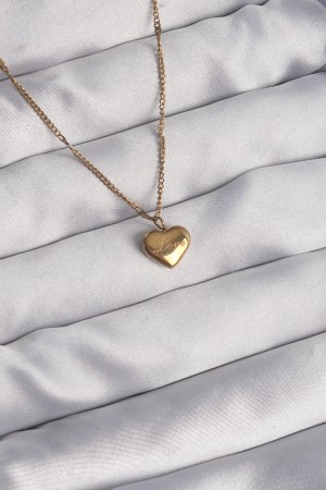 316L Çelik Gold Renk Kalp Model Love Kolye - TJ-BKO8931 316L Çelik Gold Renk Kalp Model Love Kolye - TJ-BKO8931