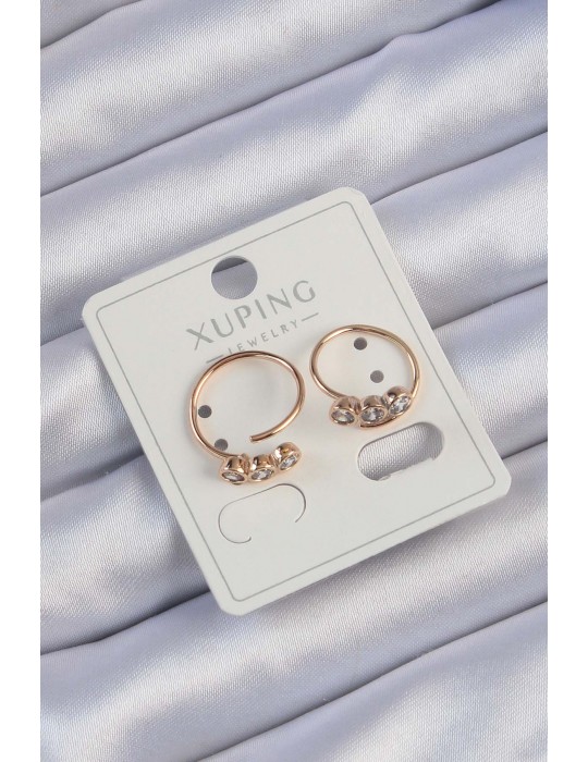 Xuping Rose Renk Zirkon Taşlı Su Yolu Küpe - TJ-BKP9430