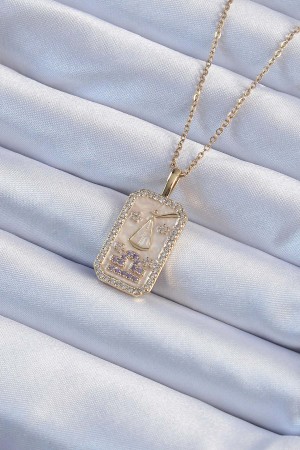 316L Çelik Zincir Altın Renk Lila Zirkon Taşlı Tarot Kolye - TJ-BKO9239 316L Çelik Zincir Altın Renk Lila Zirkon Taşlı Tarot Kolye - TJ-BKO9239