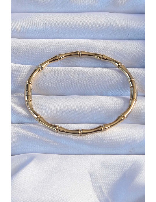 316L Çelik Altın Renk Kemik Model Bileklik - TJ-BB6392