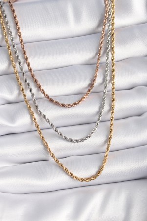 316L Çelik Mix Renk Burgu Zincir Model Kadın Kolye - TJ-BKO9287 316L Çelik Mix Renk Burgu Zincir Model Kadın Kolye - TJ-BKO9287