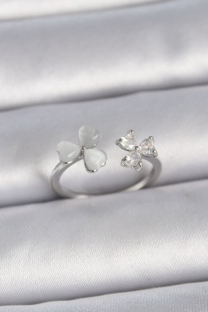 Pirinç Gümüş Renk Ayarlanabilir Zirkon Taşlı Beyaz Mineli Kalp Model Kadın Yüzük - TJ-BYK3389 Pirinç Gümüş Renk Ayarlanabilir Zirkon Taşlı Beyaz Mineli Kalp Model Kadın Yüzük - TJ-BYK3389