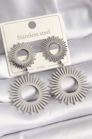 316L Çelik Gümüş Renk Sallantı Güneş Model Kadın Kolye - TJ-BKP9711 316L Çelik Gümüş Renk Sallantı Güneş Model Kadın Kolye - TJ-BKP9711