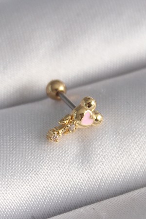 316L Çelik Gold Renk Zirkon Taş Detay Pembe Kalp İşleme Tragus Piercing - TJ-PR1280 316L Çelik Gold Renk Zirkon Taş Detay Pembe Kalp İşleme Tragus Piercing - TJ-PR1280