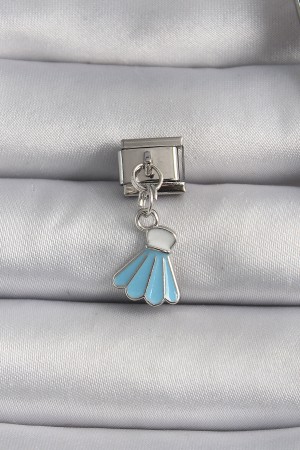 316L Çelik Gümüş Renk Mavi Renk Sallantı Elbise Model Nomination Charm - TJ-BC1101 316L Çelik Gümüş Renk Mavi Renk Sallantı Elbise Model Nomination Charm - TJ-BC1101