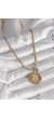 316L Çelik Gold Renk İtalyan Zincir Dorika Yonca Model Nazar Boncuk Detay Kadın Kolye - TJ-BKO9875