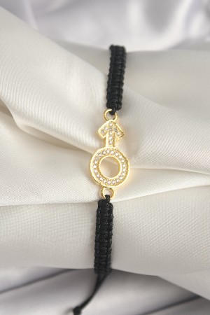 Pirinç Gold Renk Zirkon Taşlı Mars Figür Asansörlü Makrome Model Kadın Bileklik - TJ-BB6798 Pirinç Gold Renk Zirkon Taşlı Mars Figür Asansörlü Makrome Model Kadın Bileklik - TJ-BB6798