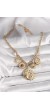 316L Çelik Gold Renk Ay Güneş Figür Deniz Kabuğu Detay Kadın Kolye - TJ-BKO9913