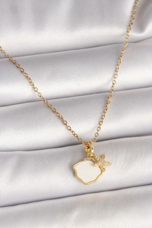 316L Çelik Gold Renk Zincir Sallantı Beyaz Mineli Deniz Kabuğu Zirkon Taşlı Deniz Yıldızı Figür Kadın Kolye - TJ-BKO9970 316L Çelik Gold Renk Zincir Sallantı Beyaz Mineli Deniz Kabuğu Zirkon Taşlı Deniz Yıldızı Figür Kadın Kolye - TJ-BKO9970