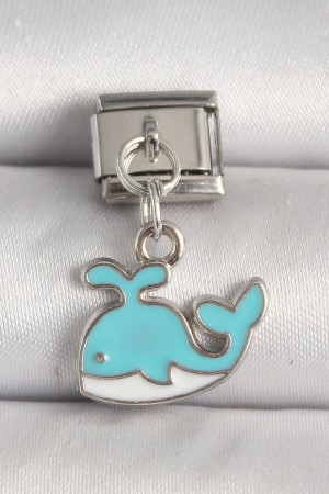 316L Çelik Gümüş Renk Mavi Balina Model Nomination Charm - TJ-BC1258 316L Çelik Gümüş Renk Mavi Balina Model Nomination Charm - TJ-BC1258
