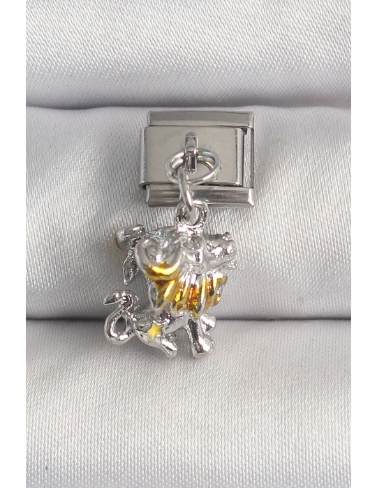 316L Çelik Gümüş Renk Sallantı Aslan Model Nomination Charm - TJ-BC1377