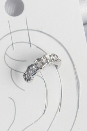 Pirinç Gümüş Renk Zirkon Taşlı Kıkırdak Model Kadın Küpe - TJ-BKP10550 Pirinç Gümüş Renk Zirkon Taşlı Kıkırdak Model Kadın Küpe - TJ-BKP10550