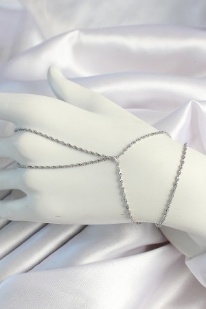 Pirinç Gümüş Renk Burgu Zincirli Şahmeran - TJ-SN646 Pirinç Gümüş Renk Burgu Zincirli Şahmeran - TJ-SN646