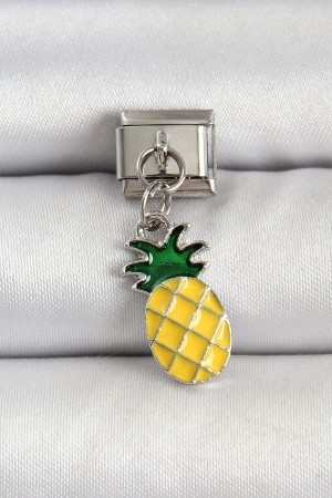 316L Çelik Gümüş Renk Ananas Model Nomination Charm - TJ-BC1496 316L Çelik Gümüş Renk Ananas Model Nomination Charm - TJ-BC1496