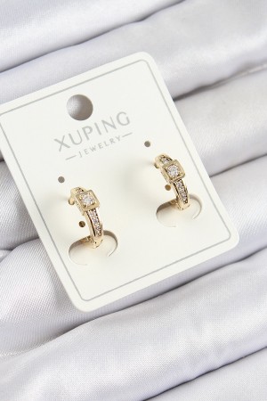 Xuping Zirkon Taşlı Kemer Model Gold Renk Kadın Küpe - TJ-BKP10852