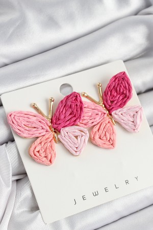 Pirinç Pembe Model Gold Renk Kadın Hasır Küpe - TJ-BKP10893 Pirinç Pembe Model Gold Renk Kadın Hasır Küpe - TJ-BKP10893