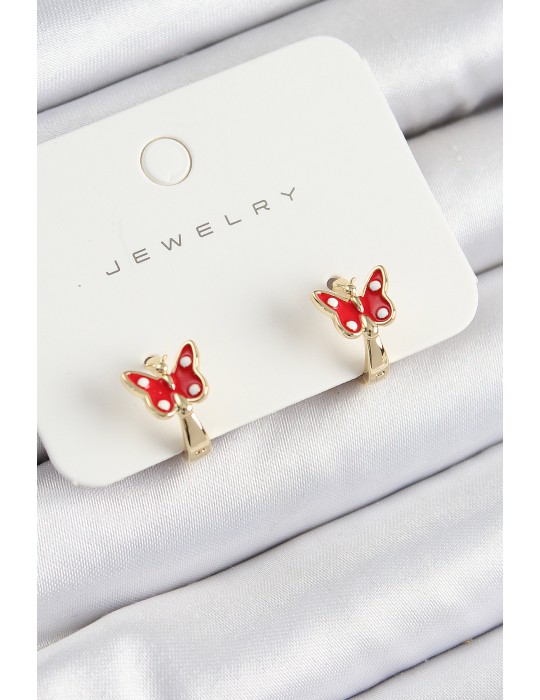 Pirinç Model Gold Renk Çocuk Küpe - TJ-BKP10907