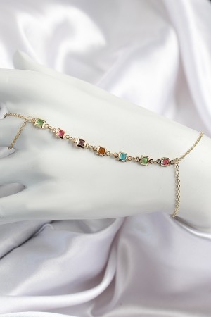 Pirinç Renkli Kare Zirkon Taşlı Y Model Gold Renk Kadın Şahmeran - TJ-SN682 Pirinç Renkli Kare Zirkon Taşlı Y Model Gold Renk Kadın Şahmeran - TJ-SN682