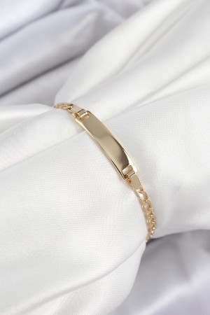 Pirinç Dikdörtgen Model Gold Renk Xuping Bebek Künyesi - TJ-BB7434