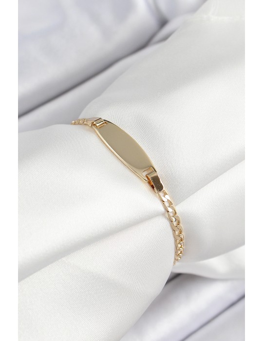 Pirinç Oval Model Gold Renk Xuping Bebek Künyesi - TJ-BB7435