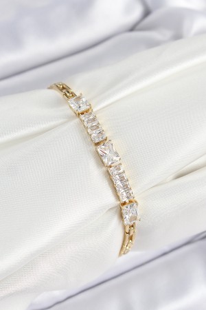 Xuping Pirinç Parçalı Su Yolu Model Gold Renk Kadın Bileklik - TJ-BB7482 Xuping Pirinç Parçalı Su Yolu Model Gold Renk Kadın Bileklik - TJ-BB7482