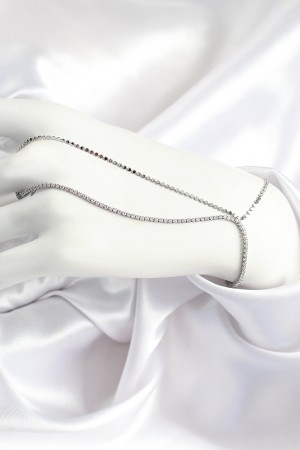 Pirinç Zirkon Taşlı Ezme Zincir Model Gümüş Renk Kadın Şahmeran - TJ-SN690 Pirinç Zirkon Taşlı Ezme Zincir Model Gümüş Renk Kadın Şahmeran - TJ-SN690