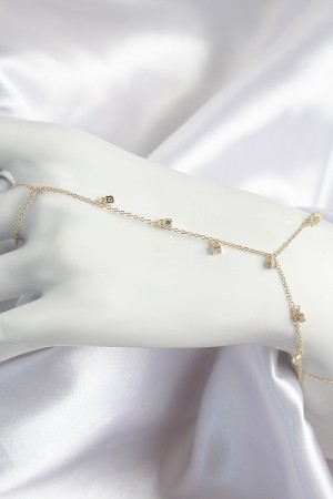 Pirinç Zirkon Taşlı Sallantılı Model Gold Renk Kadın Şahmeran - TJ-SN699 Pirinç Zirkon Taşlı Sallantılı Model Gold Renk Kadın Şahmeran - TJ-SN699