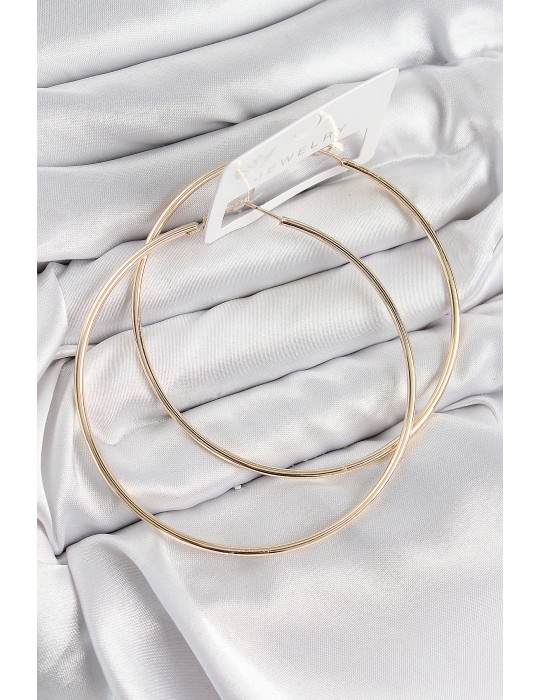 Pirinç Halka Model Gold Renk Kadın Küpe - TJ-BKP11037