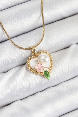 316L Çelik Sanatsal Portre Model Gold Renk Kadın Kolye - TJ-BKO10486 316L Çelik Sanatsal Portre Model Gold Renk Kadın Kolye - TJ-BKO10486