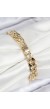 VIP Pirinç Zirkon Taşlı Parçalı Zincir Model Gold Renk Kadın Bileklik - TJ-BB7767