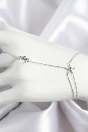 Pirinç Zirkon Taşlı Deniz Atı Ve Yıldız Model Gümüş Renk Şahmeran - TJ-SN712 Pirinç Zirkon Taşlı Deniz Atı Ve Yıldız Model Gümüş Renk Şahmeran - TJ-SN712