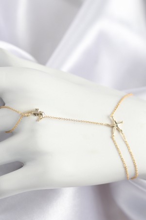 Pirinç Zirkon Taşlı Deniz Atı Ve Yıldız Model Gold Renk Şahmeran - TJ-SN713 Pirinç Zirkon Taşlı Deniz Atı Ve Yıldız Model Gold Renk Şahmeran - TJ-SN713