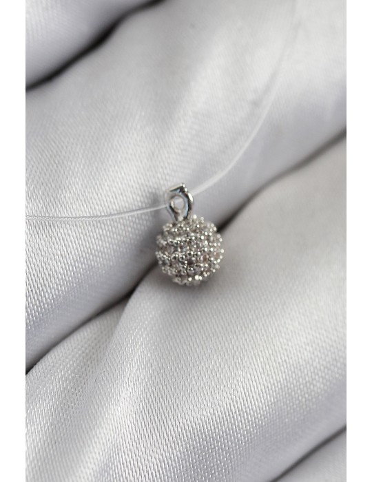 Misineli Topcuk Model Gümüş Renk Hayalet Kolye - TJ-BKO10502