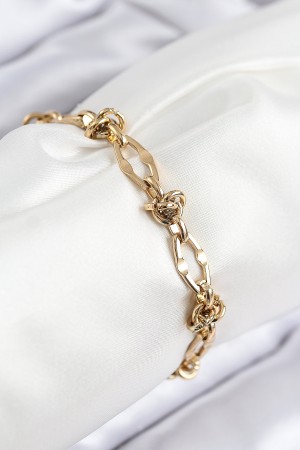 316L Çelik Parçalı Zincir Model Gold Renk Kadın Bileklik - TJ-BB7847 316L Çelik Parçalı Zincir Model Gold Renk Kadın Bileklik - TJ-BB7847