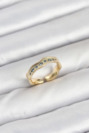 Pirinç Gold Renk Zirkon Taşlı Vintage Kadın Yüzük - TJ-BYK3862 Pirinç Gold Renk Zirkon Taşlı Vintage Kadın Yüzük - TJ-BYK3862