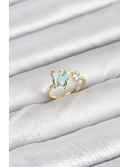 Pirinç Gold Renk Model Kadın Yüzük - TJ-BYK3864