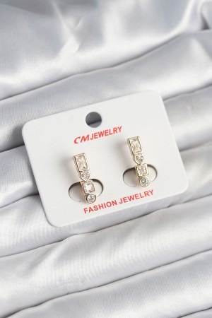 Pirinç Gold Renk Zirkon Taşlı Vintage Kadın Küpe - TJ-BKP11247 Pirinç Gold Renk Zirkon Taşlı Vintage Kadın Küpe - TJ-BKP11247